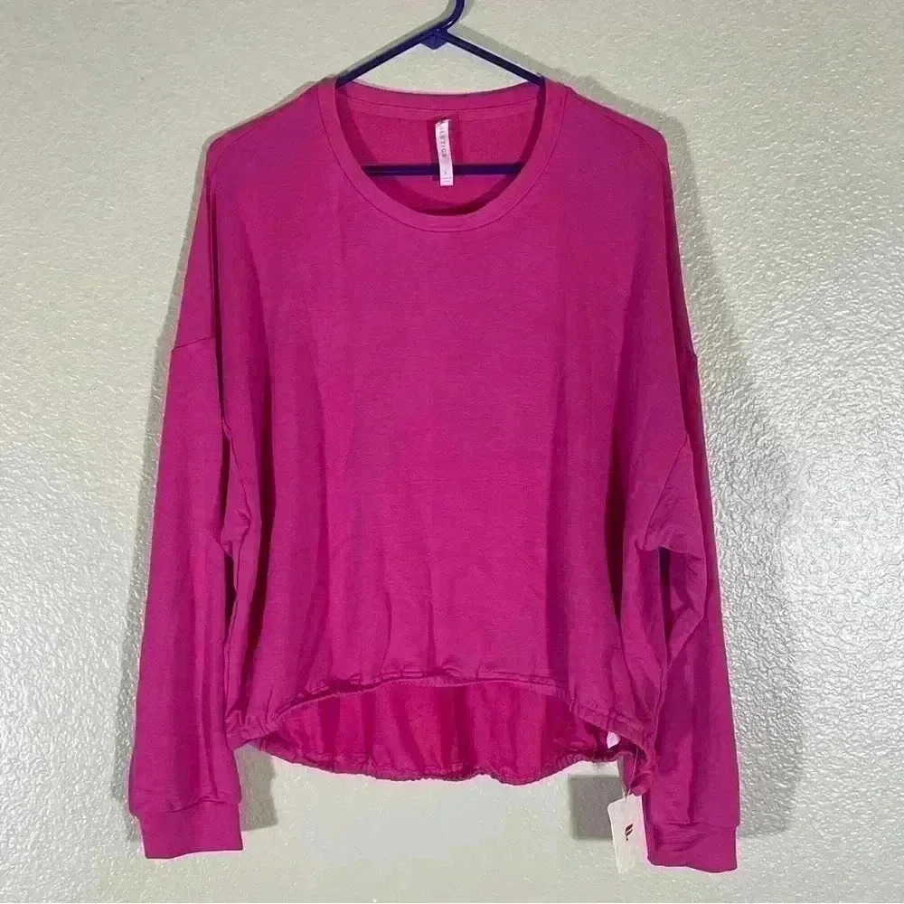 Fabletics Luxe Cinched Pullover‎ Pink Size Large … - image 1